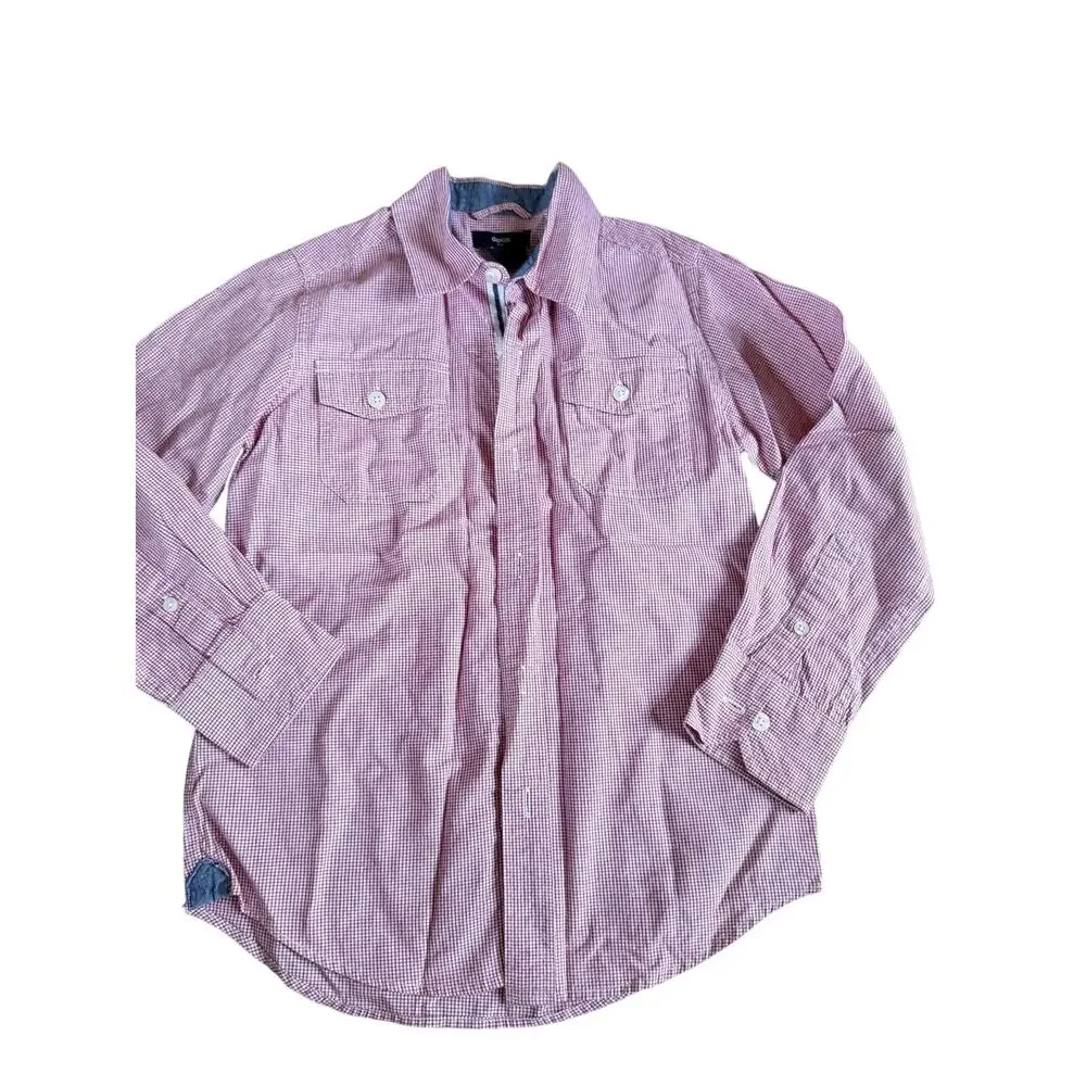 Gap Kids Red Plaid Button Down Shirt - Boys Size S (6/7)